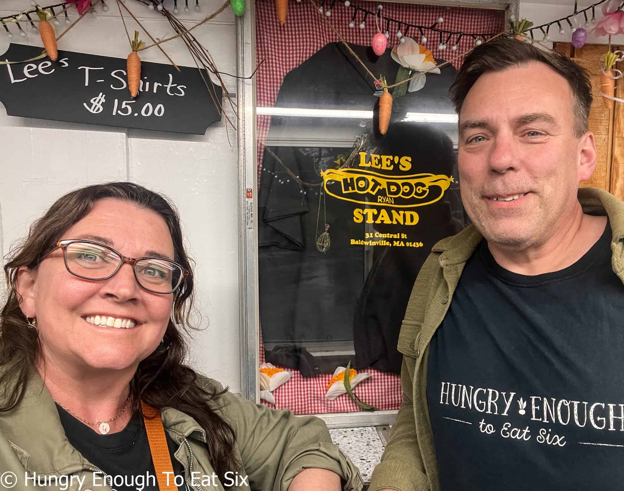 Nancy and Christian Mock at Lee's. a central MA hot dog stand.